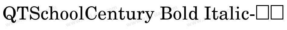 QTSchoolCentury Bold Italic字体转换